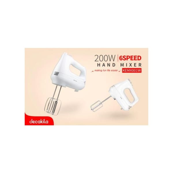 Batteur Decakila 6 vitesses 200W (KEMX001W) Batteur Decakila 6 vitesses 200W (KEMX001W)